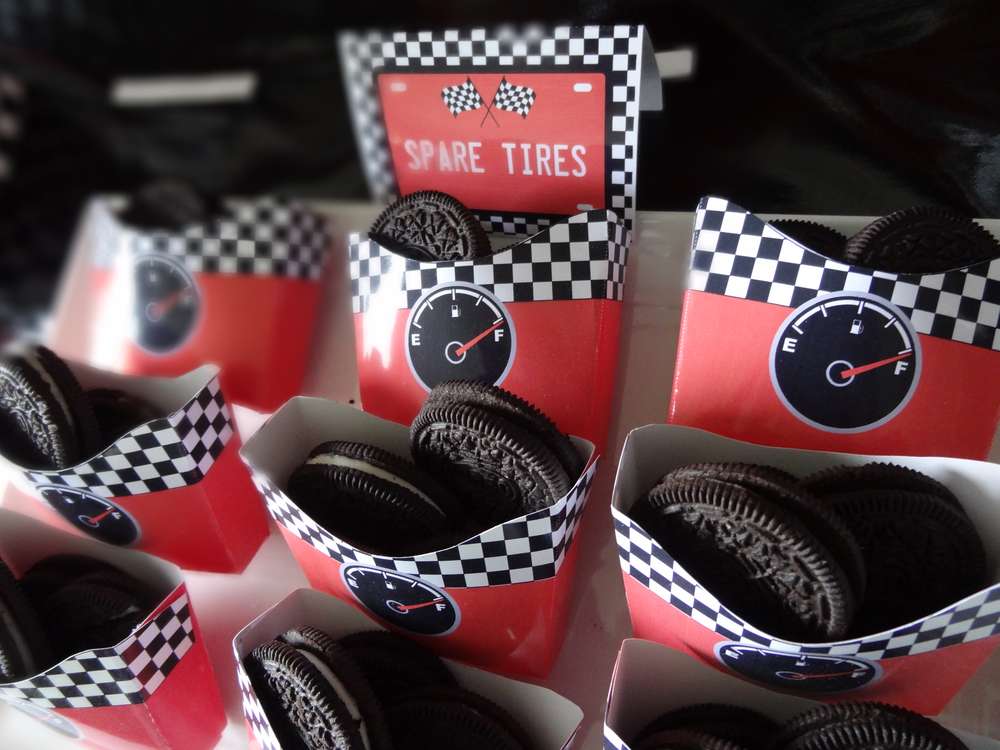 Race Car Party Food Ideas Spare Tire Snack Boxes