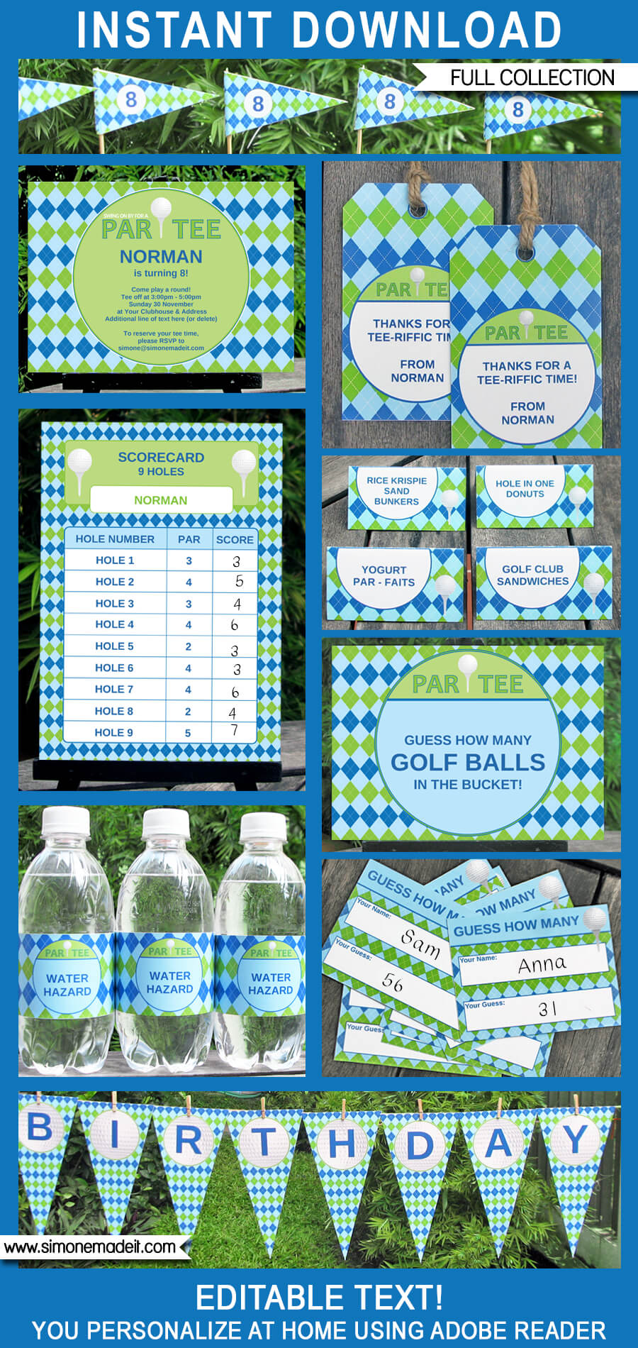 Par-Tee Time - Golf - Birthday or Retirement Party 4x6 Picture