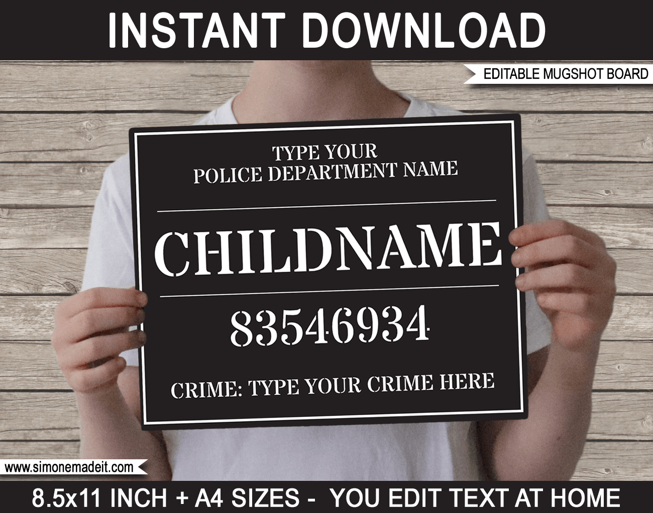 Editable Printable Jail Sign Template - Templates Printable Download