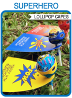 Superhero Lollipop Capes & Masks