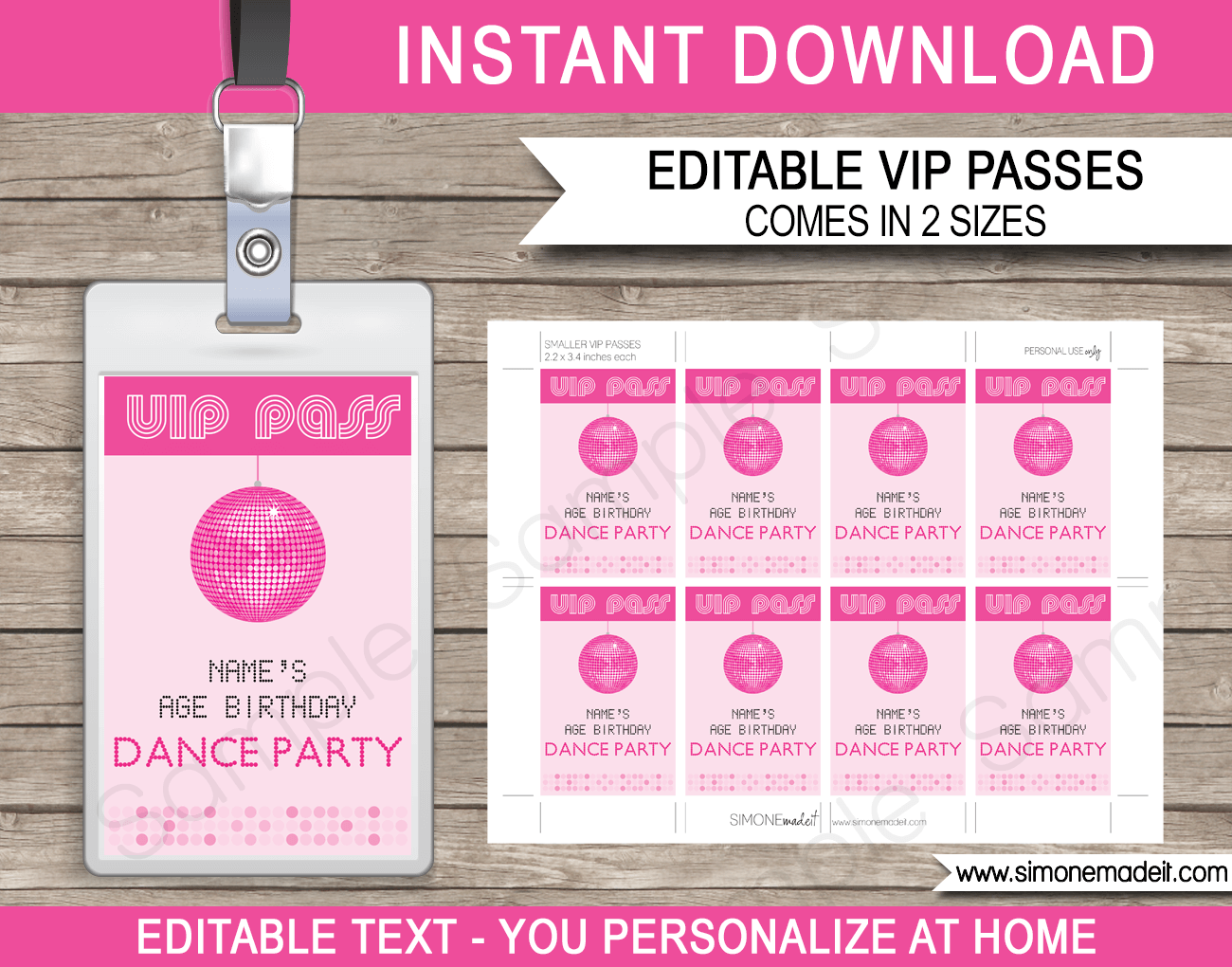Free printable vip backstage pass template - jespromotion