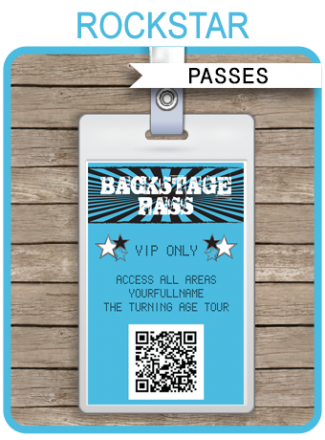 Birthday Party Passes | Sports Party All Star Passes | Backstage Passes ...