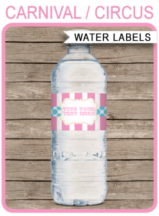 Editable Water Bottle Labels | Printable Templates