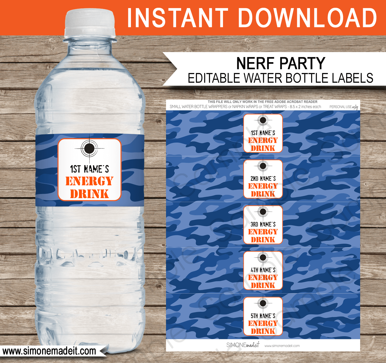 INSTANT DOWNLOAD Spiderman Party Water Bottle Label Printable -    Printable water bottle labels, Spiderman water bottle, Bottle labels  printable