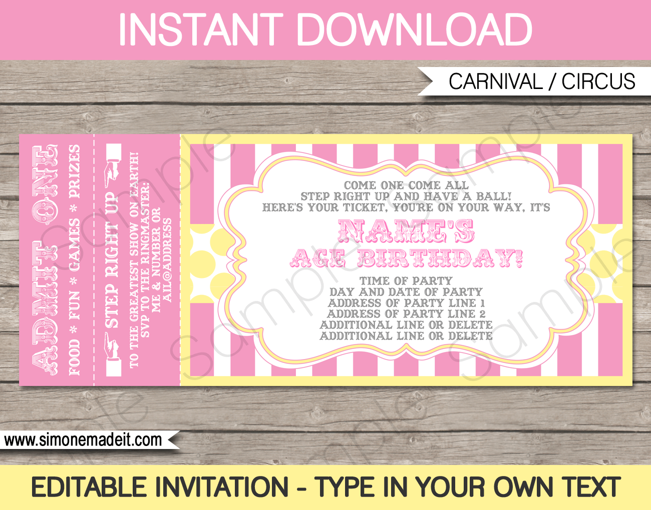 printable baseball ticket wedding invitations