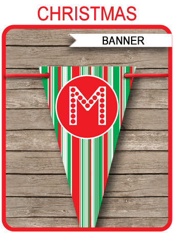 Christmas Banner Template | Merry Christmas Banner | Editable Bunting
