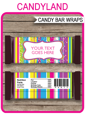 Colorful Hershey Candy Bar Wrappers | Personalized Candy Bars