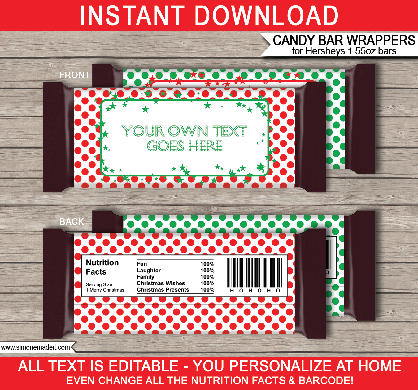 Template For Hershey Bar Wrapper For Your Needs