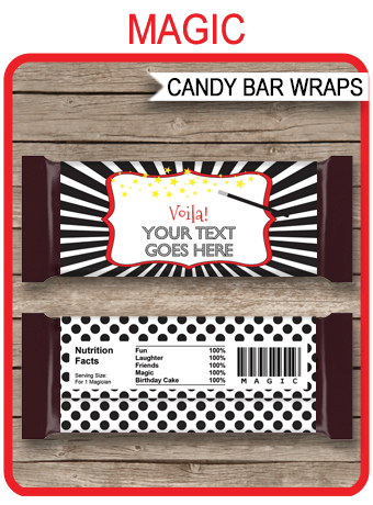 Magic Hershey Candy Bar Wrappers Template | Personalized Candy Bars