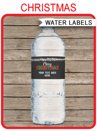 Editable Water Bottle Labels | Printable Templates