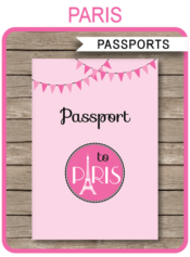 Paris Party Passport Invitations Template | Paris Theme Birthday Party | Editable & Printable DIY Template | INSTANT DOWNLOAD $7.50 via simonemadeit.com