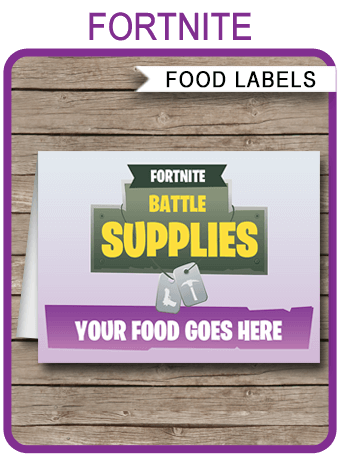 Fortnite Food Labels Printable