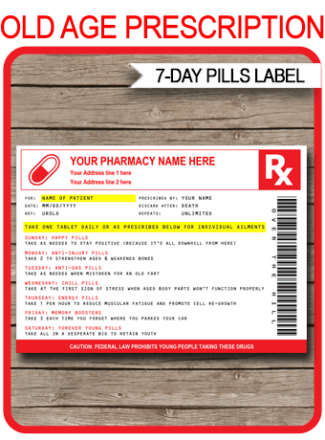 Printable Gag Prescription Labels | SIMONEmadeit Party Printables