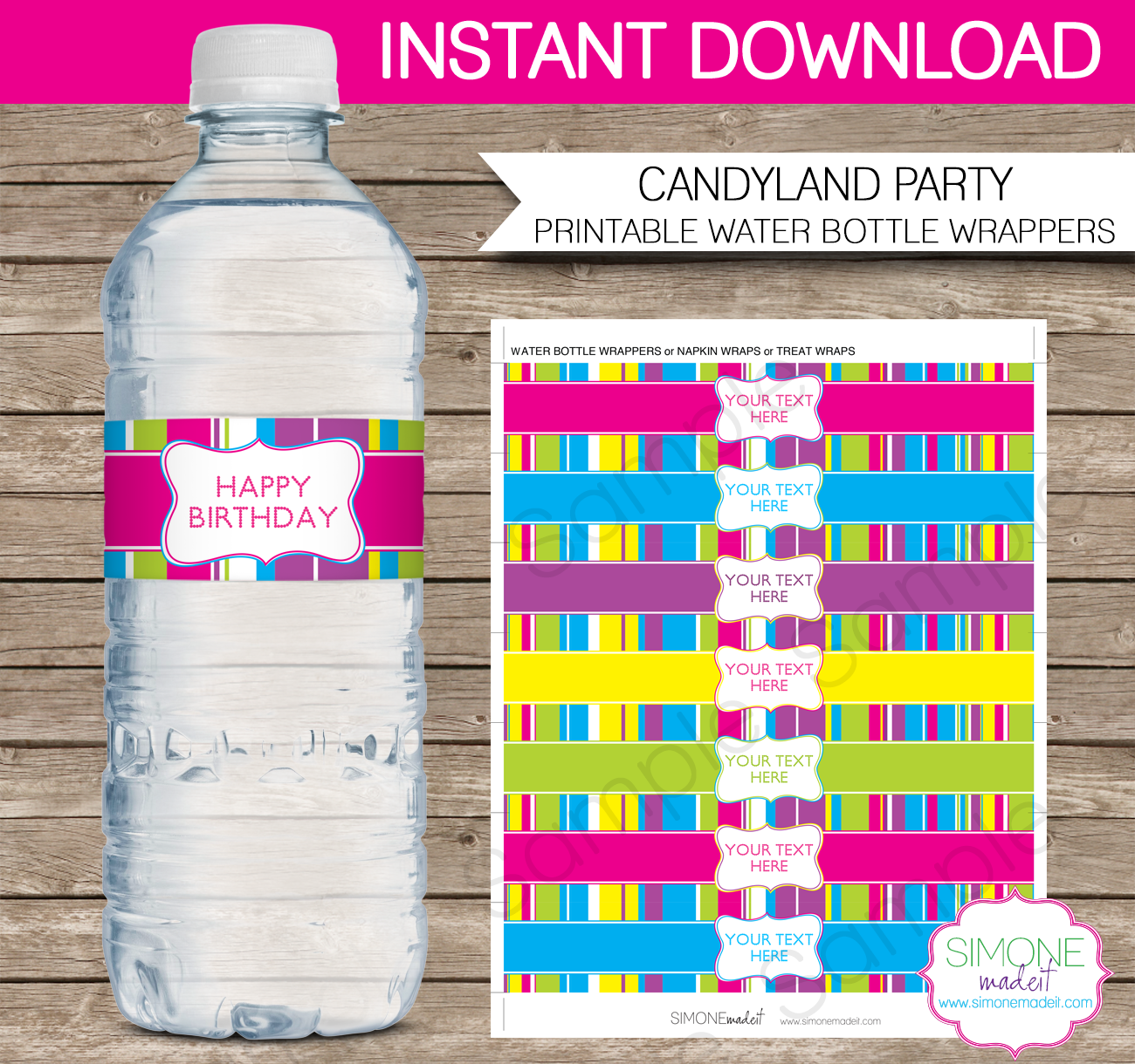 DIY Golden Girls Party Water Bottle Wraps INSTANT DOWNLOAD, Digital File,  Printable, You Print at Home, Birthday Party, Retirement Party 