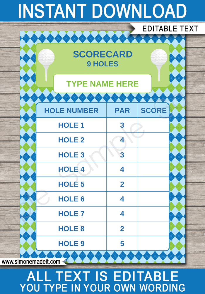 9 hole golf card game rules