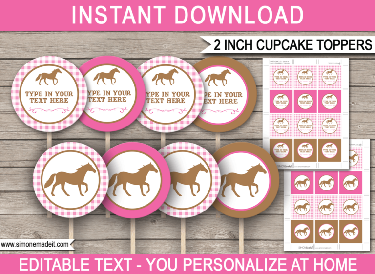 printable-horse-cupcake-toppers-template-pony-birthday-party