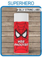 Superhero Web Shooter Labels – Spiderman
