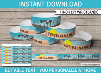 Stagecoach Theme Wristbands template | Country Music Festival